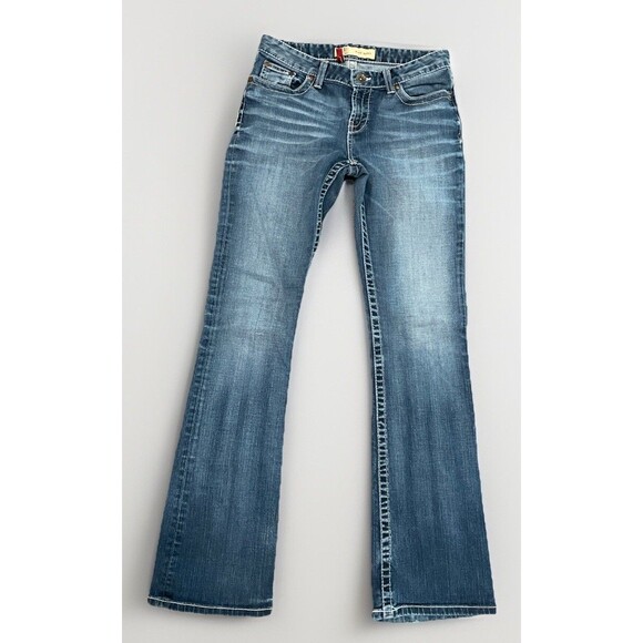 Buckle BKE Womens Jeans Denim Kate Boot Stretch 28x33 1/2 *32 Low Rise Med. Wash - Picture 1 of 14